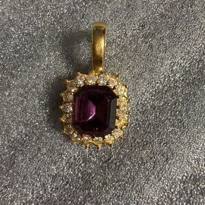 Gold and Purple Gemstone  pendent